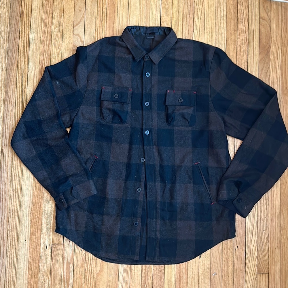 Comune Black/Brown Flannel Shacket - image 2